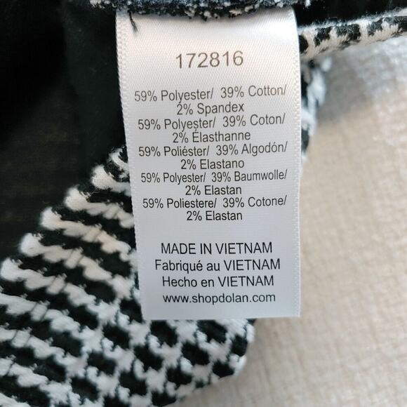 Dolan Anthropologie Callan Ruffled Black and White Houndstooth Top Sz XS - Picture 9 of 11